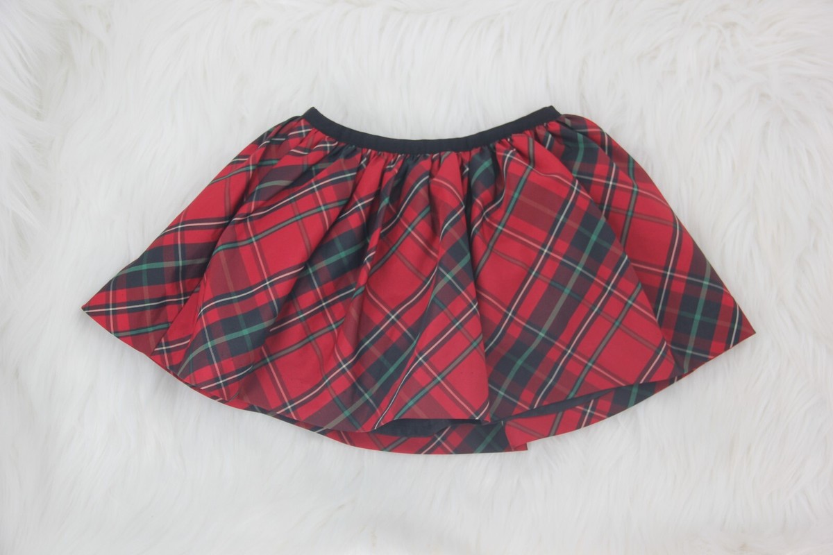 Ralph Lauren Baby Girls Tafetta Skirt Size 12 Months Holiday Red