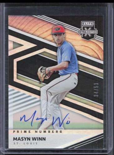2020 Panini Elite Extra Edition #54 Masyn Winn Prime Numbers Auto #/51 RG44