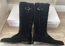 JIMMY CHOO Women’s Tall Black Suede Boots Size 38-1/2