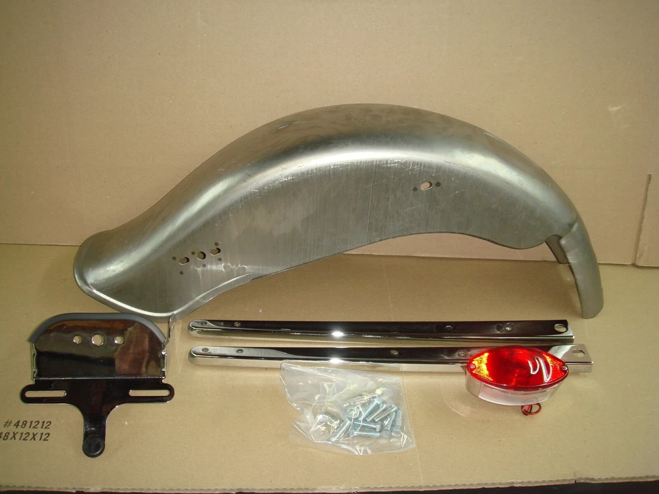 Harley Fender XL Bobbed Kit Steel Sportster 57-78 Cateye Lamp V-Twin 50-0792 HB - Image 2 of 4