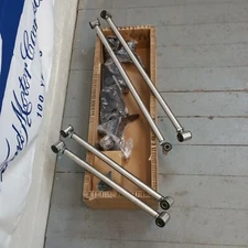 1959-1974 Ford Galaxie Rear Four 4-Link Suspension Kit fits QA1 shocks chrome SS