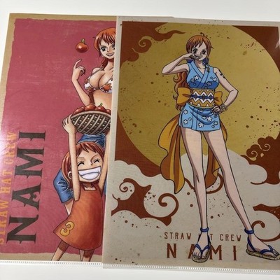 One Piece Nami A4 Clear File Set 2 Pack Full Force Collection Unused