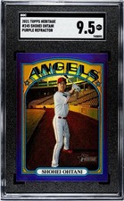 2021 Topps Heritage - Shohei Ohtani #245 Chrome Purple Refractor SGC 9.5