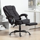 Linen-look Massage Office Chair with Padded Seat and Adjustable Height Black