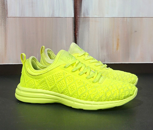 APL TechLoom Phantom Women’s Breathable Lightweight Yellow Running Shoes US 8
