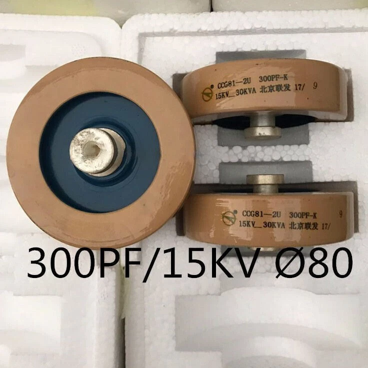 1pcs CCG81-2U 300PF-K 15KV-30KVA High Frequency High Voltage Ceramic Capacitor - Photo 1/1