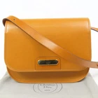Christian Dior Logo One Shoulder Vintage Shoulder Bag Camel France leather 15047