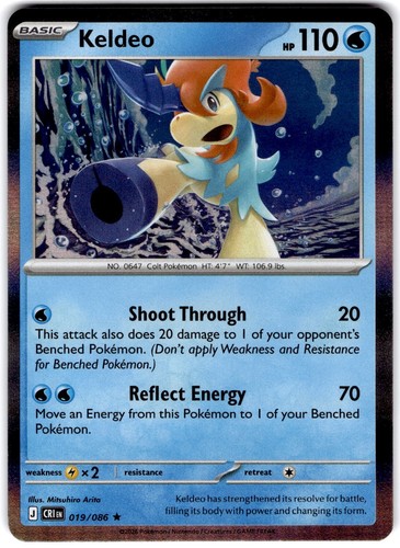 Pokemon Keldeo Chaos Rising 19/86 Normal Holo Near Mint English