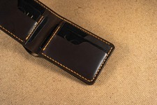 Handmade Leather Business Wallet  Full Grain Leather Bifold Premium Quality