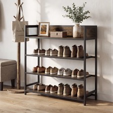 4-Tier Shoe Rack Industrial Shoe Organizer