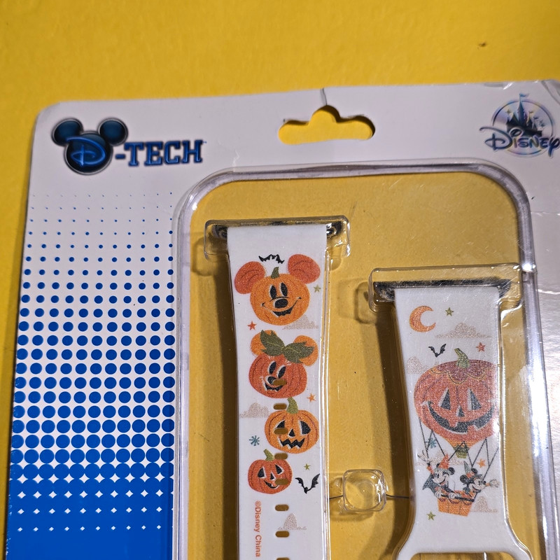 Disney Parks D-Tech Halloween Mickey Pumpkin Apple Watch Band Strap Set