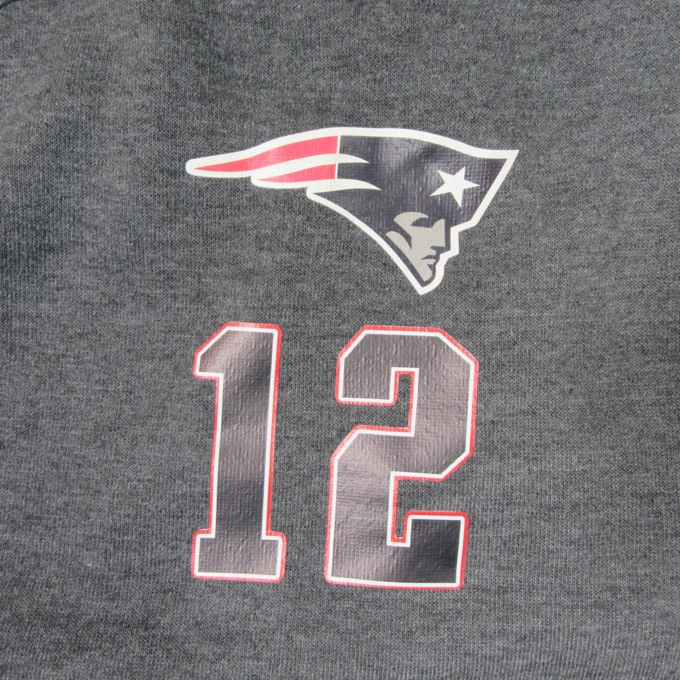 New England Patriots Hoodie Mens XL Gray Nike On field Media Day Super Bowl LI - Image 4 of 4