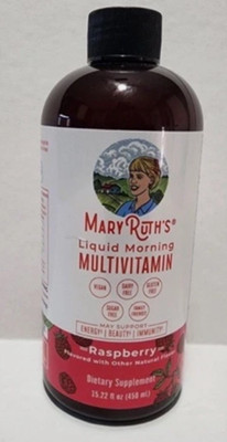 MaryRuth Liquid Morning Multivitamin Raspberry 15.22oz (450 ml)Expires 3/27