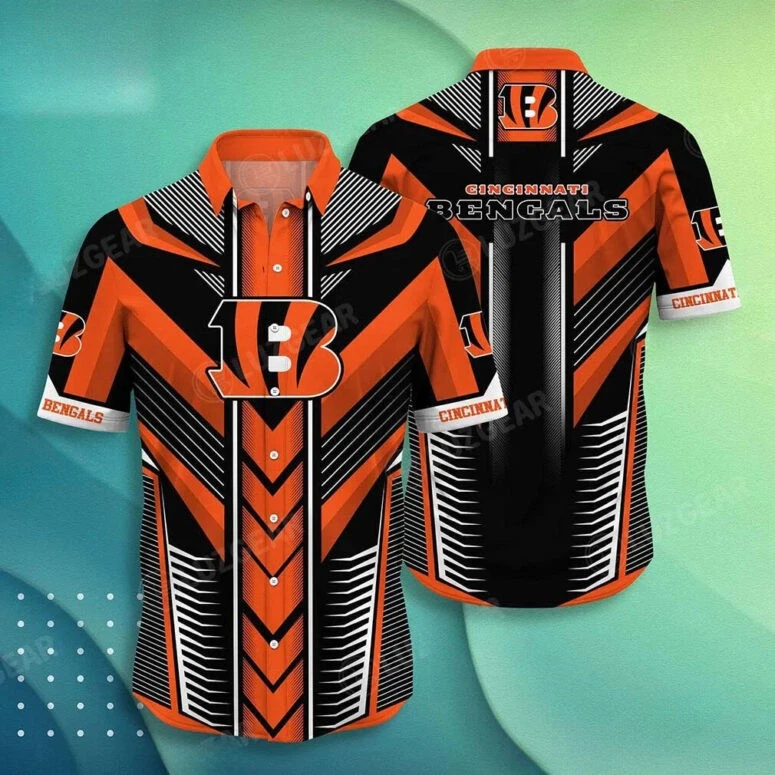 Cincinnati Bengalss Victory Stripes Summer Aloha football Hawaiian Shirt
