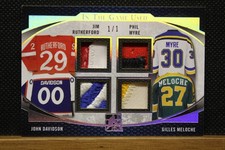 Jim Rutherford, Myre, Davidson, Meloche - 2017 In The Game Used 1/1 - Quad Prime