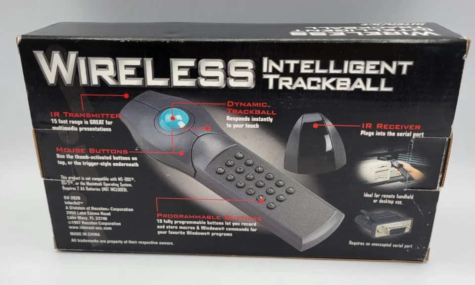 InterAct Wireless Intelligent Trackball 15 Foot 18 Button Remote SV-2020 Retro - Image 2 of 4