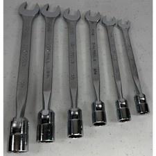 S-k Tools Wrench Set Sae Flex Head Combination 12 Point 6 Piece Fc-14 To Fc-24