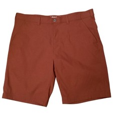 Eddie Bauer Men's Travex Horizon Guide Chino Short Raisin Red Brown Size 40