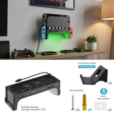 For Switch 2 Switch Desktop Handle Dock Charger Wall Mount Cooling Fan Stand Kit