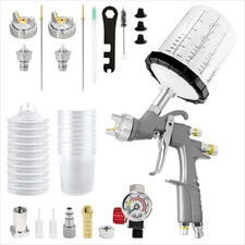 D1 Lvlp Air Spray Gun Premium Kit W22 Ounce Disposable Paint Cups 1.31.72.0mm