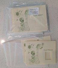 Vintage 1980s 44 Baby Birth Announcement Photo Frame Cards  Envelopes