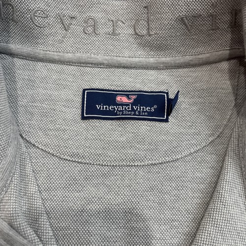 Vineyard Vines 1/4 Zip Saltwater Knit Pullover Granite Mens L Performance Strip - Picture 8 of 18
