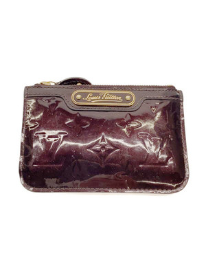 Authentic LOUIS VUITTON Pochette Cles NM Monogram Vernis Enamel Amarante M93560