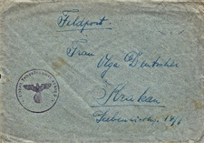 Niemiecka poczta polowa 2.WK FPN 48408 B pręt II u.5.-8.Kp.Gren.Rgt.757