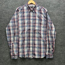 Eddie Bauer Shirt Men's XL Plaid Long Sleeve Button Down Classic Fit Casual Top