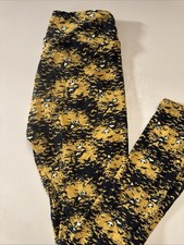 LuLaRoe TC Black Yellow JACK SKELLINGTON Leggings Halloween Disney OS One Size