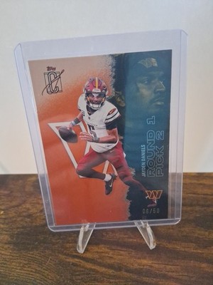 JAYDEN DANIELS 2025 TOPPS SIGNATURE CLASS ROOKIE /50 ORANGE #57 COMMANDERS