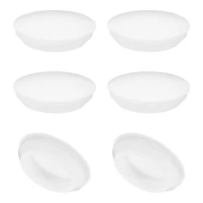 6Pcs 50mm Diameter Silicone Round Snap Furniture Hole Plug White