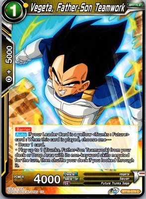 Vegeta, Father-Son Teamwork BT16-079 Realm of the Gods Dragon Ball Super LP
