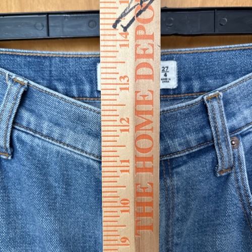 Pantalones de mezclilla para mujer Abercrombie & Fitch talla 27 4R tobillo recto tiro ultra alto - Imagen 5 de 8