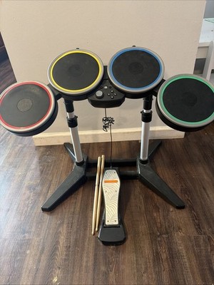Rock Band 4 Wireless Drum Set PS4 Model: 91262 Harmonix W/ Pedal And Sticks