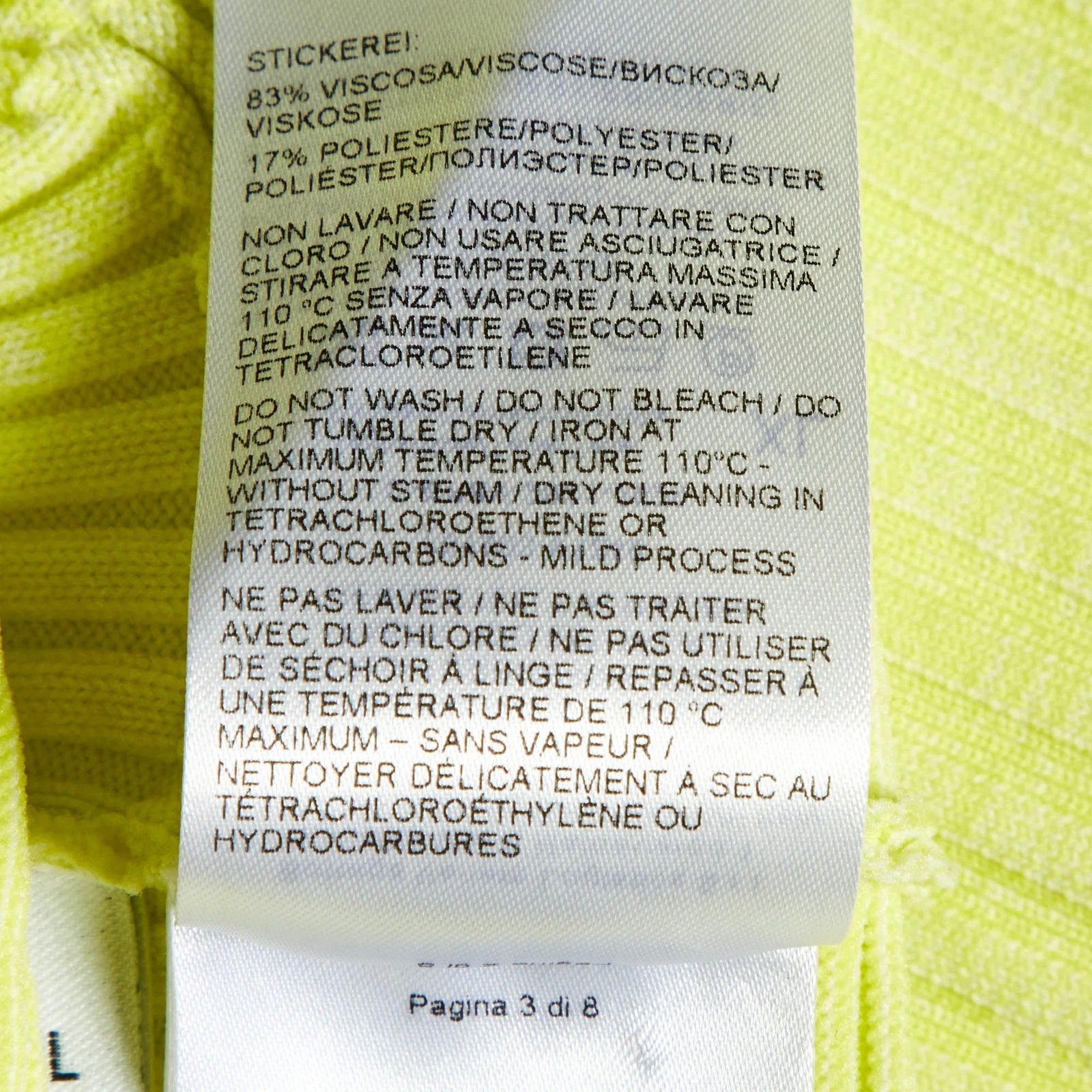 Abito midi Bottega Veneta giallo in maglia intreccio XL