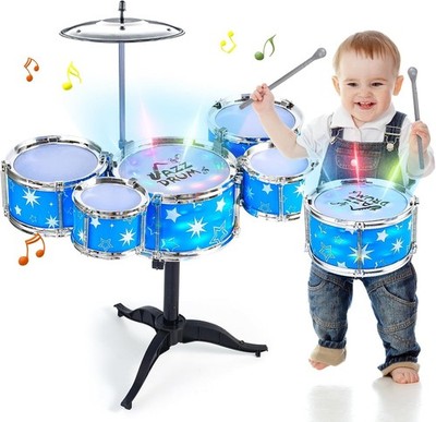 Juego De Bateria Bateria De Juguete Para Niños Ninos Bombo Tambores Regalo TOP