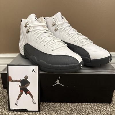 New Nike Air Jordan 12 Retro Flint Grey White (2003) 136001 102 size 11