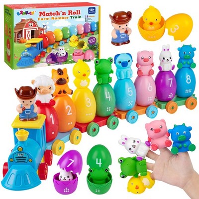 Learning Toys for 1 2 3 Years Old, Count Matching & Sorting Montessori Farm T...