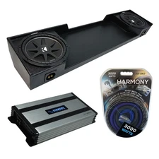 88-98 GMC Sierra Ext Kicker Comp C12 Dual 12" Rhino Coated Sub Box HA-A800.1