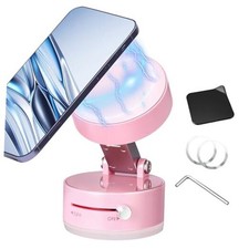 Vacuum Magnetic Suction Phone Holder Updated 360  Rotatable and Pink Common