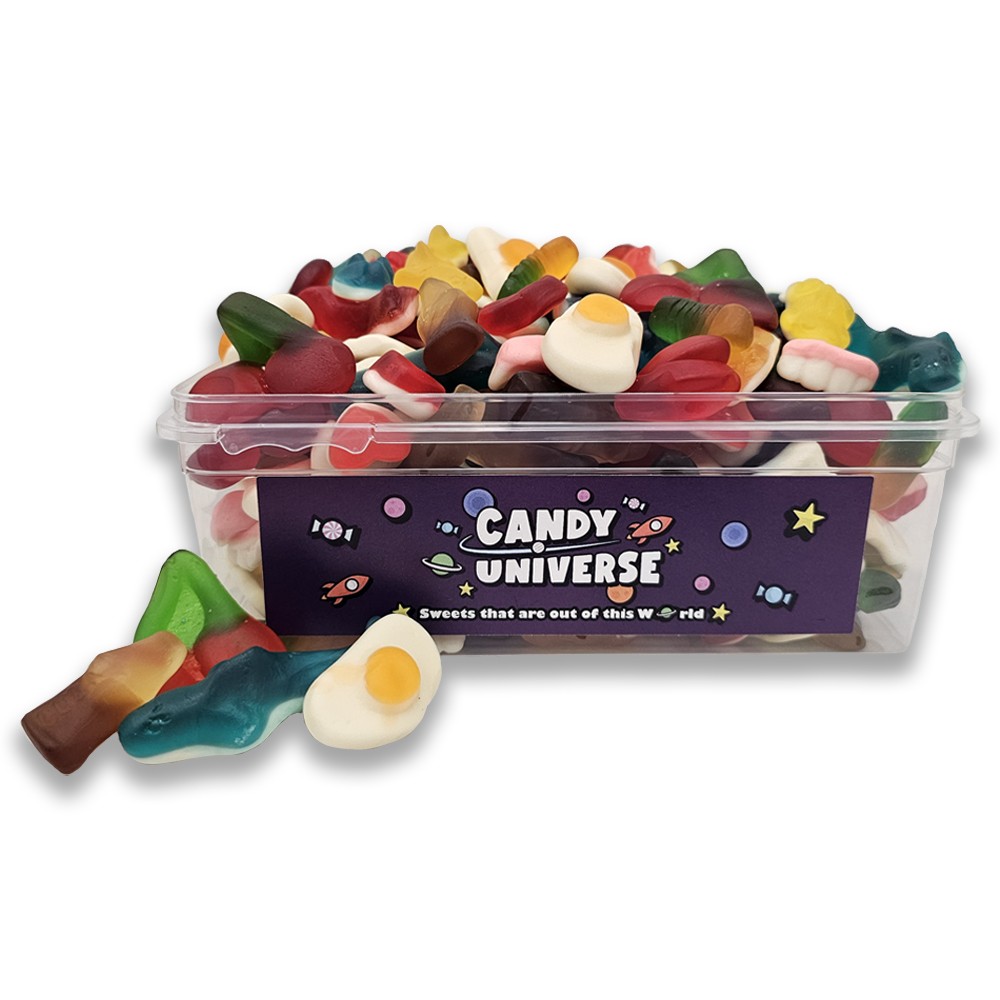 Candy Universe Jelly Mix Tub 800g Assorted Fruity Chewy Jelly Pick & Mix Sweets