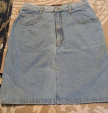 Vintage JEANJER by JORDACHE Light 100 Cotton Denim Skirt Juniors Size 17/18