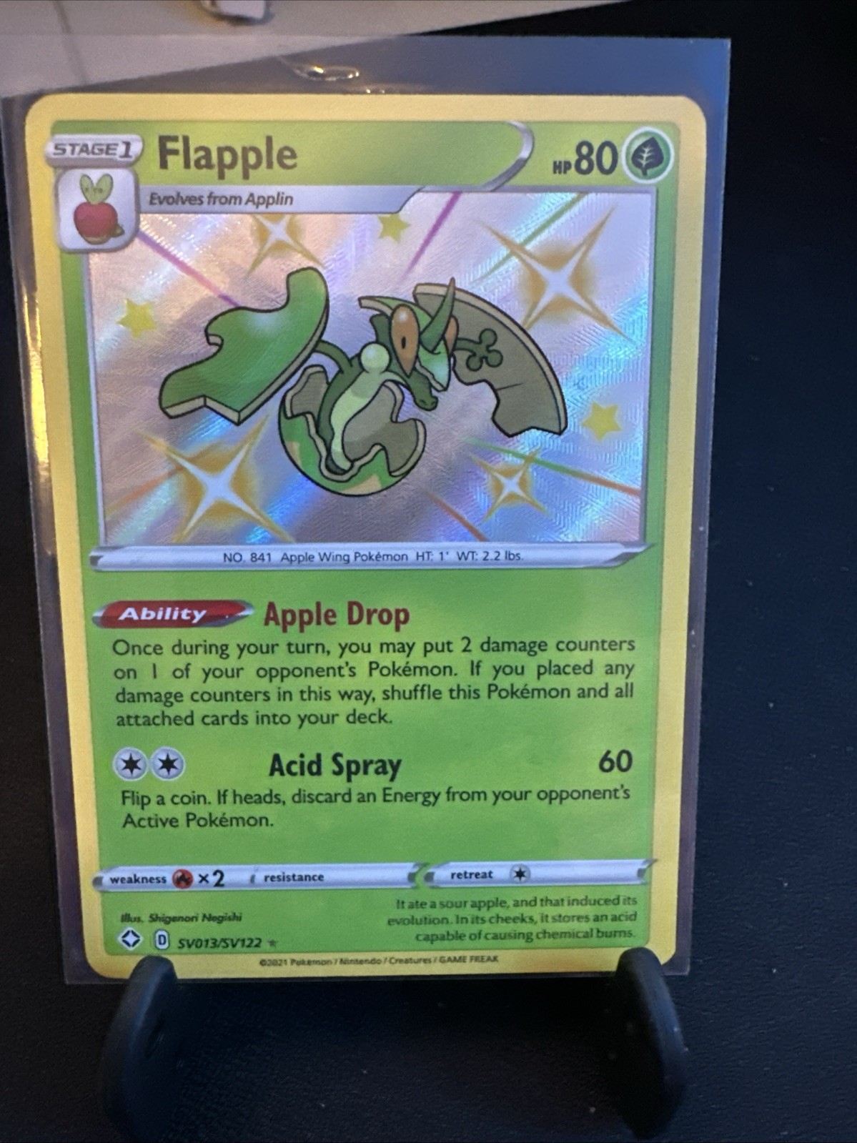 Flapple SV013/SV122 Shining Fates Holo Card Near Mint Condition