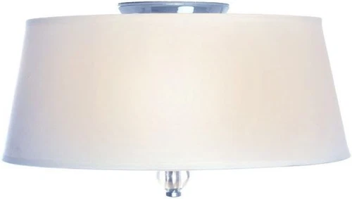 Rondo 3-Light Flush Mount, 15" Wide, Polished Nickel & White Glass - Picture 5 of 6