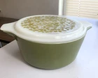 Vintage Pyrex 2 1/2 Quarts Verd Green Casserole Dish 475-B
