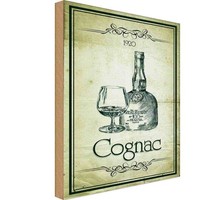 Holzschild 30X20 Cm Alkohol 1920 Cognac Essen Trinken Deko Geschenk Holz Schild