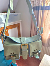 Mulberry Vintage Blenheim In Blue Natural Grain Leather