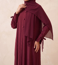 Haya Luxe Abaya Maxi Islamic Dress|Cey Fabric Elegant|Umrah Prayer Hijab Include