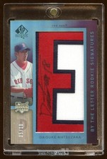 DAISUKE MATSUZAKA SP AUTHENTIC RC AUTO GOLD /10 JUMBO PATCH LOGO   MINT  RED SOX